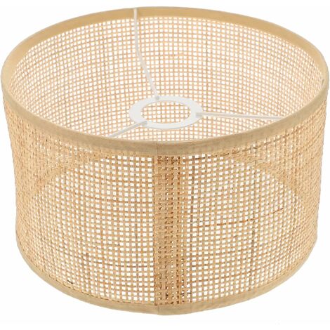 Abat-jour en osier rotin lustre abat-jour tissé plafonnier couvre Clip sur abat-jour ampoule pour Table mur plafond lampadaire