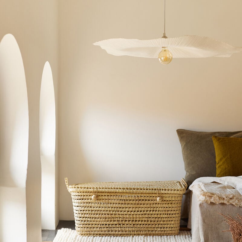 Abat jour en papier mâché Blanc l 82xP 78xH 7 cm