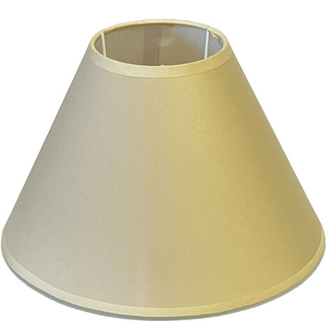 Abat-jour en polyester et métal beige 25 cm – Hauteur 17.5 cm – Compatible avec ampoules E14 à E27 – Élégance intérieure – Unimasa