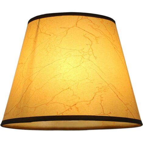 Abat-jour en PVC pour lampe de table E27/E14 Jaune 30,5 cm