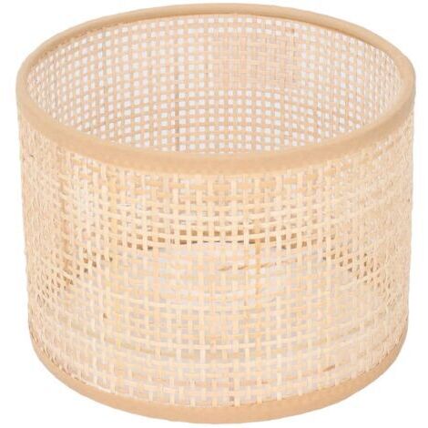 Abat-jour en rotin de remplacement, suspension vintage en forme de panier tissé, couvre-lumière de table de sol, E27 E14