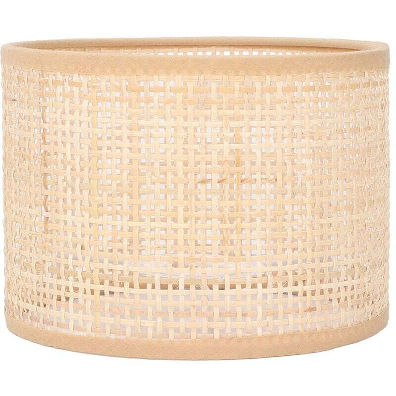 Abat-jour en rotin remplacement panier tissé lustre Vintage Table suspendue couverture de lumière de sol E27 E14