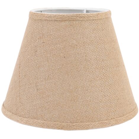 Abat-Jour en Tissu Artisanal Décoration E27 Khaki pour Table Chambre Salle Living Hôtel