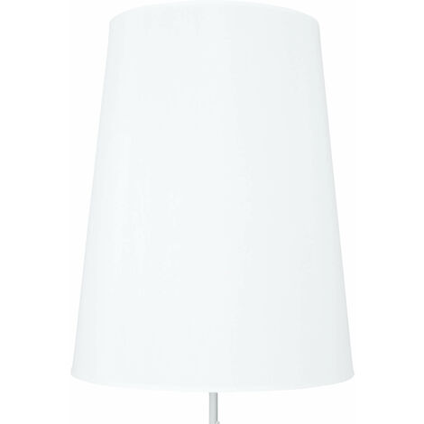 Abat-Jour en tissu blanc au design scandinave pour lampadaire avec culot E27 Ø50 cm H:50 cm - Blanc - Blanc
