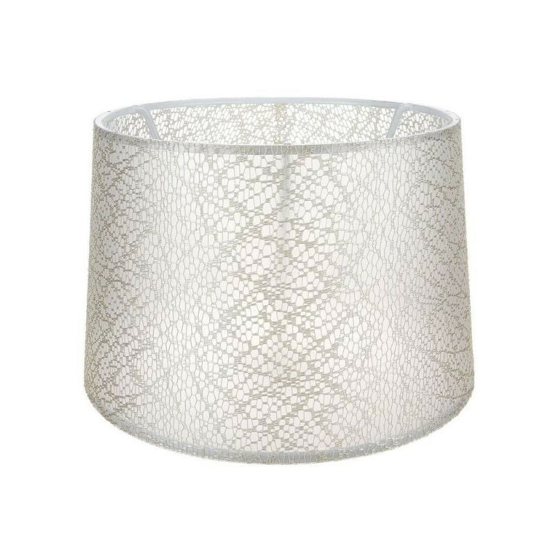 Abat-jour en tissu crème avec motif de broderie déco