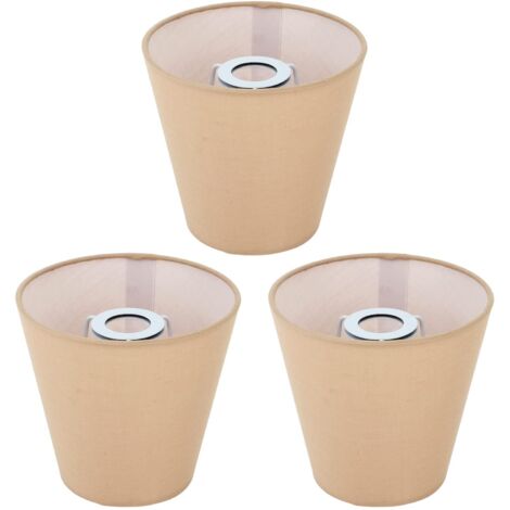 Abat-jour en Tissu en Tissu, Haute Transmittance Innovante 3pcs Abat-jour en Tissu Couverture Anti-poussière Sécurité Légère pour Hôtel pour étude pour Club (Kaki)