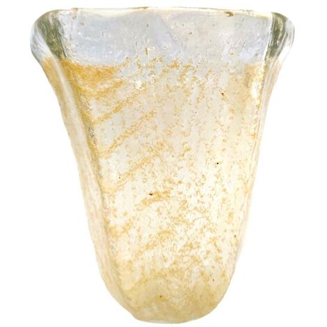 Abat-jour en verre CAMPANA 13x14cm ambre bouche de 3,5cm