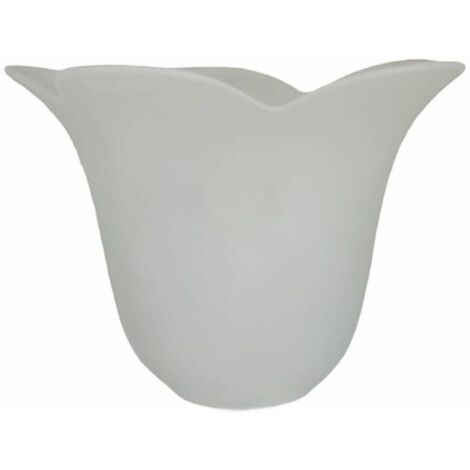Abat-jour en verre CARMEN mat 10x13cm ouverture 4cm