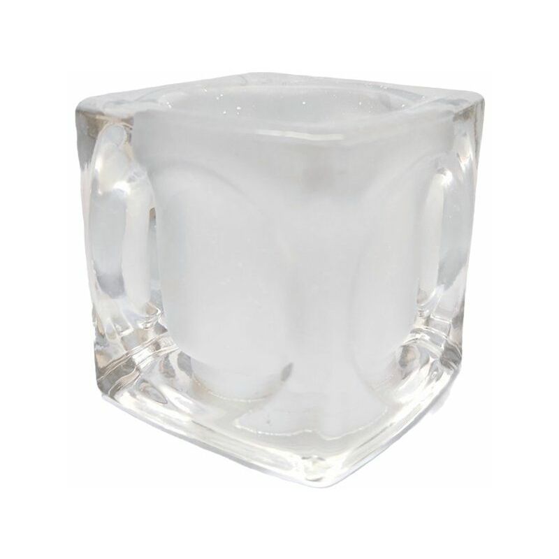 Abat-jour en verre CUBO 7x7cm ouverture 3cm mat