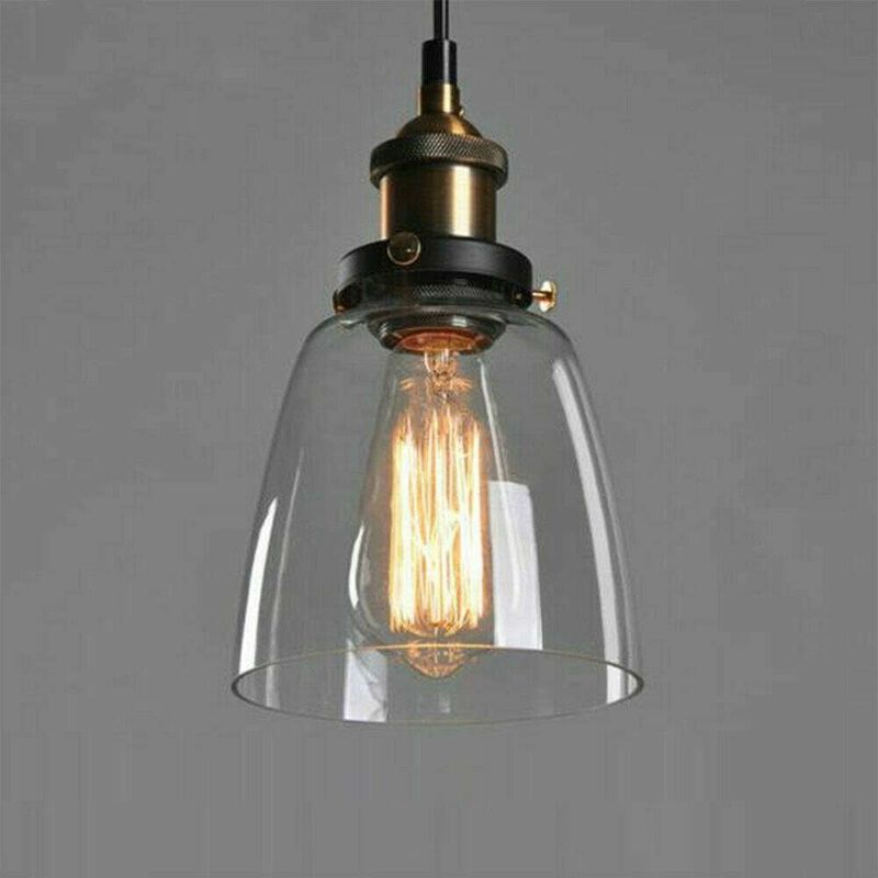 Gojoy - Abat-jour en verre, lampe suspendue en verre Vintage lampe suspendue décor industriel Lampe suspendue en verre pour Loft Café Bar Restaurant