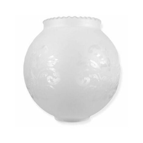 Abat-jour en verre mat 14 cm – Design classique pour lampes intérieures – Diffusion de lumière agréable – Compatible avec appliques miroir – Ltde
