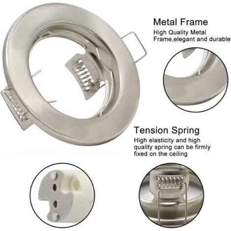 Abat-jour encastré de 10 cm (4 pouces) avec anneau, finition auto-finition, compatible avec les ampoules PAR16, PAR20 et BR20, paquet de 10 (blanc)