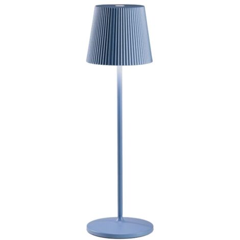 Abat jour esterno batteria gea led brillia led ip54 batteria usb lampade tavolo, colore blu