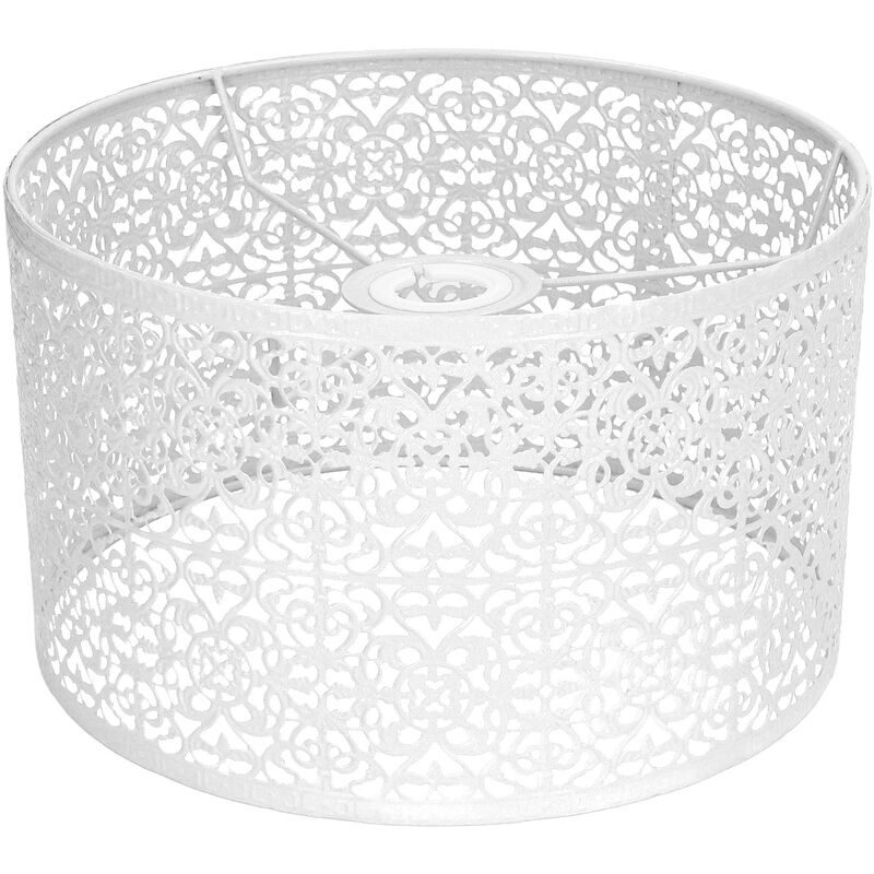 Jeffergarden Abat-jour évider abat-jour en métal E27 E14 utilisation universelle bonne Dissipation thermique couvercle de lampe exquis blanc