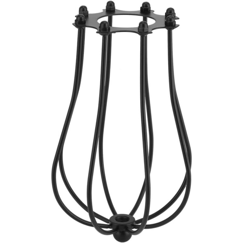 Abat-jour Fer Forgé Noir Style Vintage Décoration pour Bar Lampe Suspendue Rustique pour Salon et Restaurant