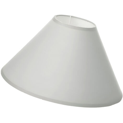 Abat-jour gris 30 cm – Polyester et métal – Hauteur 18,5 cm – Diffusion douce pour salons et bureaux – Unimasa