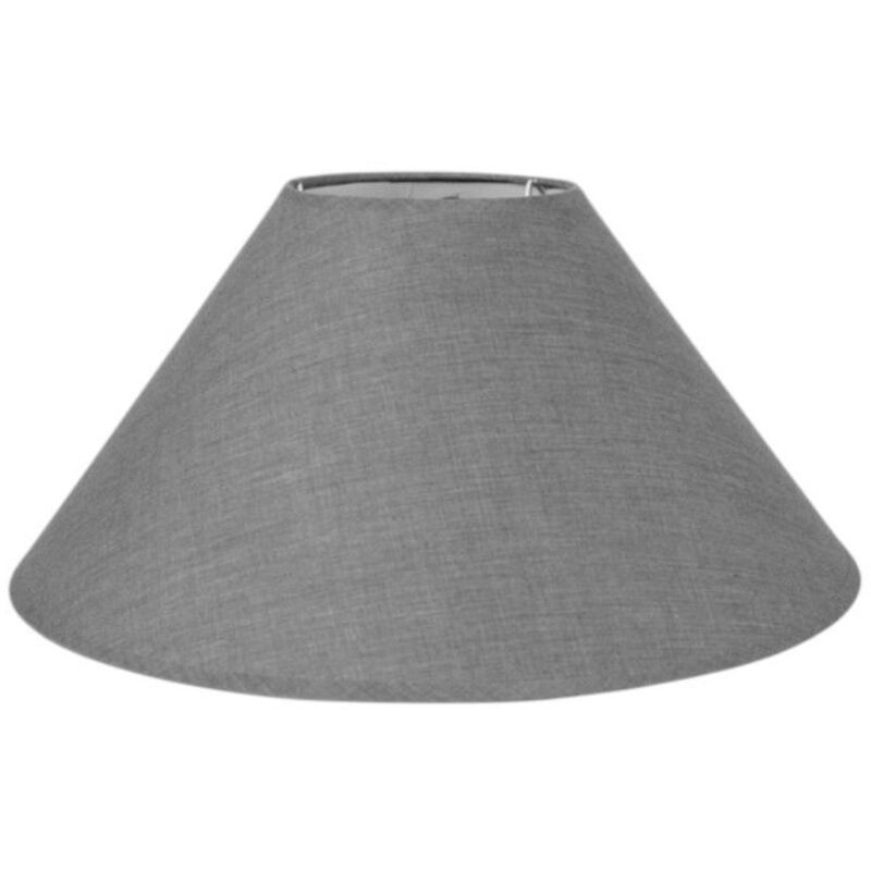 Abat-jour - Rond - Gris clair - Pour lampe - Base 35 cm - Culot E27 avec réducteur