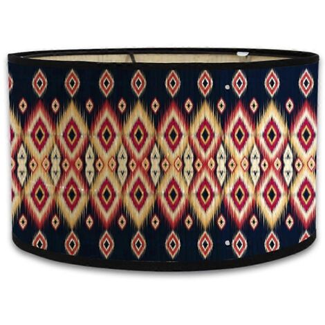 Abat-jour imprimé ovale 30x30x20cm style vintage