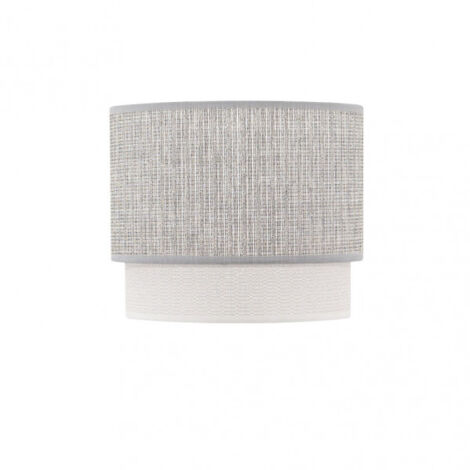 Abat-jour kenya e14 gris/blanc 18dx16dx15h