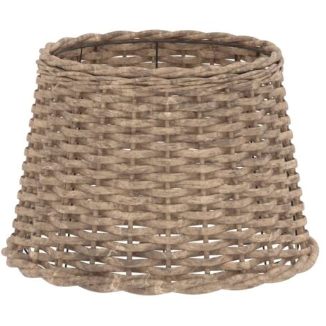 Abat-jour marron 40x26 cm osier CFW73570
