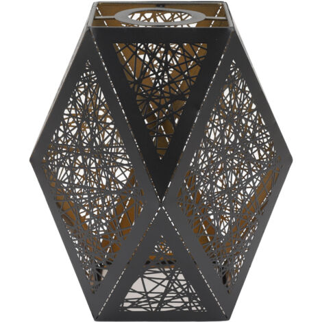 Abat-jour Métal Moderne avec Design Ajouré en Fer Forgé pour Ampoules E27/E26