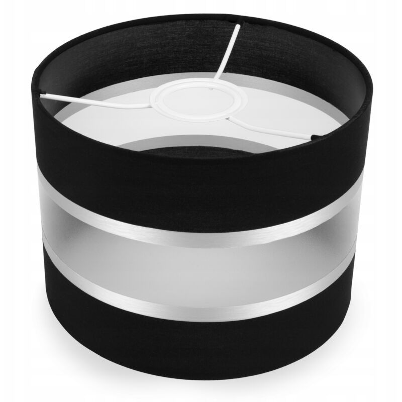 Abat-Jour Moderne 20cm Bande Chromée Choix De 8 Couleurs