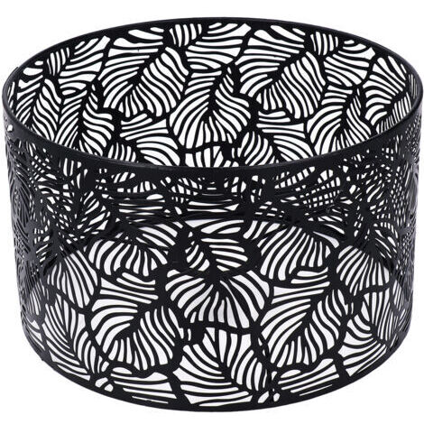 Abat-jour moderne noir 25cm – Hauteur 16cm – Fer pour ampoules E14 E27 – Diffusion lumière sans éblouissement