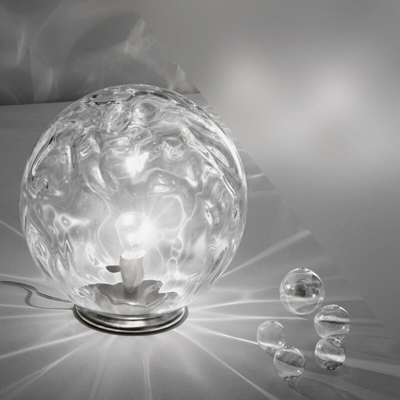Image of Abat-jour moderno Due P Illuminazione 2586 led vetro lampada tavolo, dimensione diam 30 cm