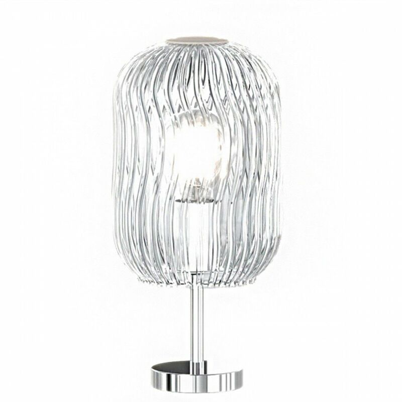 Image of Abat-jour moderno top light tender 1181 cr p tr e27 led vetro lampada tavolo