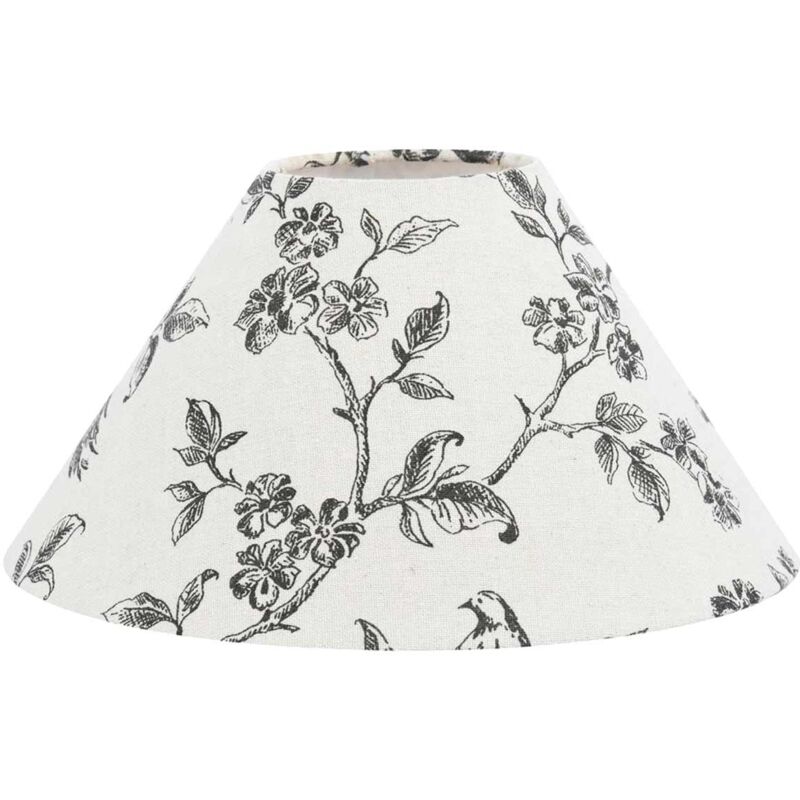 Abat-jour oiseaux sur branches imprimés – Toile coton-polyester 55% – Métal robuste – Diamètre 25 cm – Hauteur 15 cm – Stof