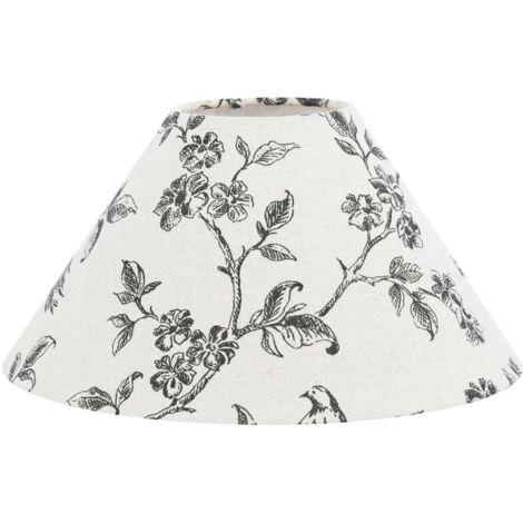 Abat-jour oiseaux sur branches imprimés – Toile coton-polyester 55% – Métal robuste – Diamètre 25 cm – Hauteur 15 cm – Stof