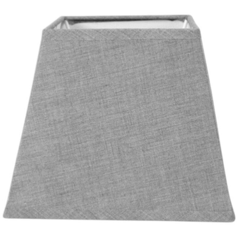 Abat-jour - Carré - Gris clair - Pour lampe - Base 15 cm - Culot E14