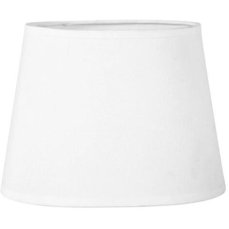 Abat-jour - Ovale - Blanc - Pour lampe - Base 20,5 cm - Culot E14 - Salon - Chambre