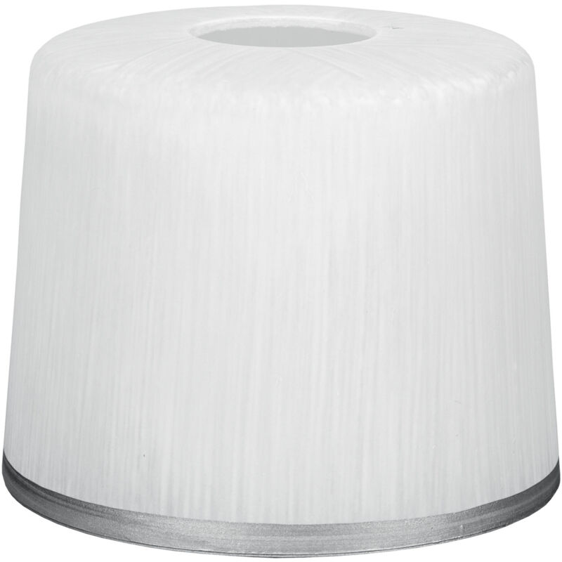 Abat-jour ovale en verre, structure en métal chromé, culot E27