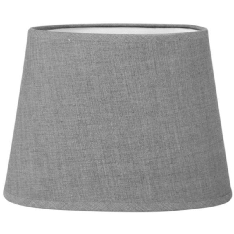 Abat-jour - Ovale - Gris clair - Pour lampe - Base 20,5 cm - Culot E14