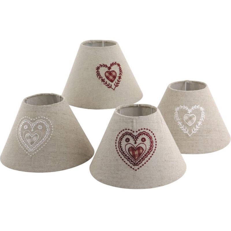 Abat-jour en coton modèle aléatoire Coeur