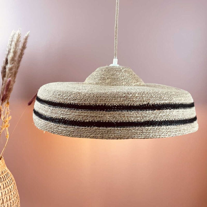 Abat jour pour Luminaire en herbier à rayures Opjet Paris