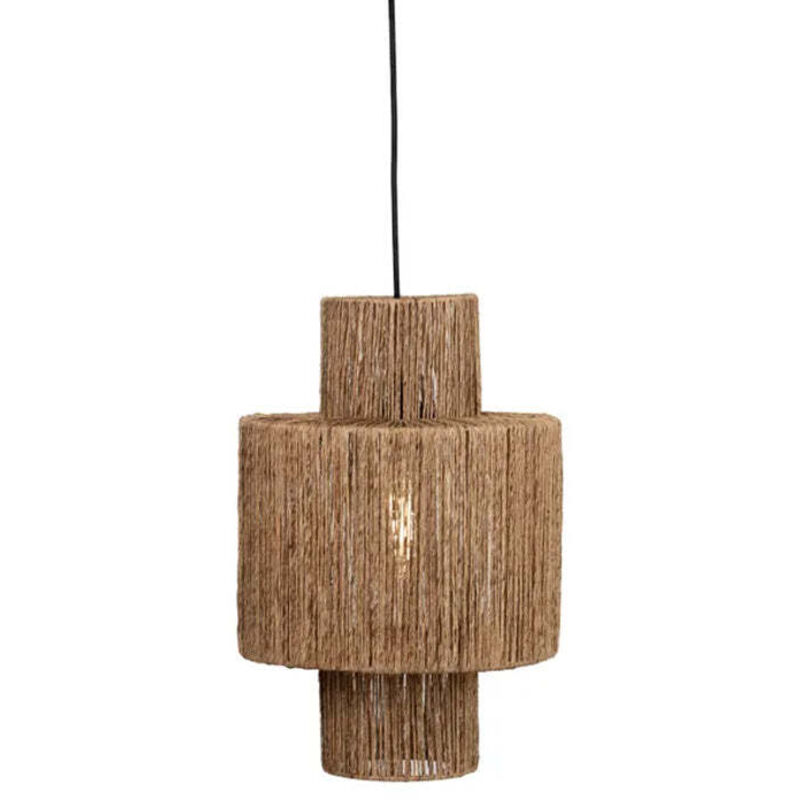 Abat-jour pour suspension Charles en jute - ⌀ 30 cm - marron