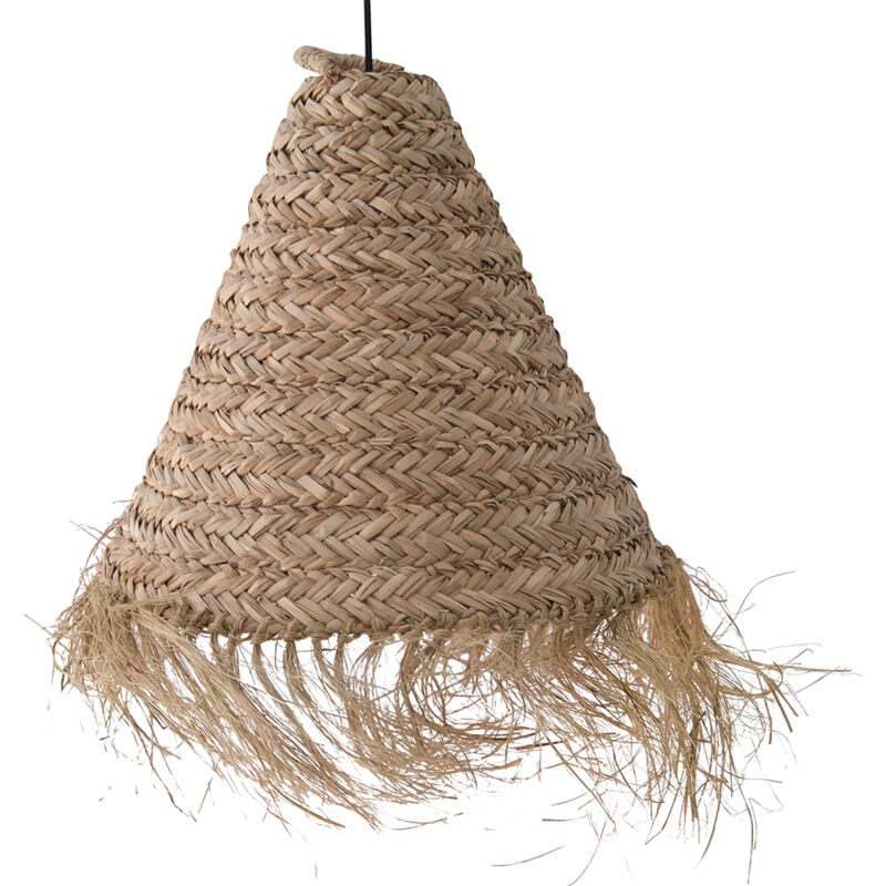 Lampe de plafond en sparte - Lampe suspendue de style boho Bali - Pitse Naturel