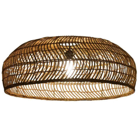 Abat-jour pour suspension Eugénie en bambou - ⌀ 80 cm - marron