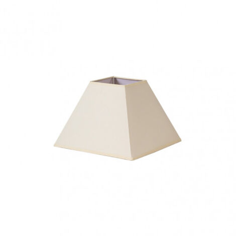 Abat-jour pyramidal beige 30cm – Tissu popeline E27 – Base carrée 13cm – Hauteur 22cm pour éclairage intérieur – Senko - 30dx13dx22h