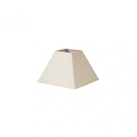Abat-jour pyramidal beige 25cm diamètre – Tissu popeline – Douille E27 – Hauteur 18cm – Base carrée 11cm – Senko - 25dx11dx18h