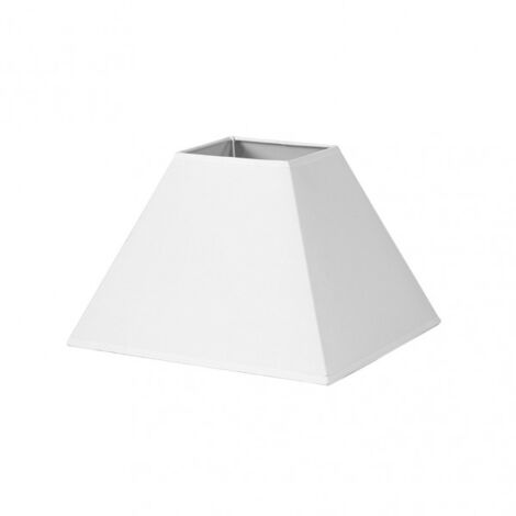 Abat-jour pyramide mezzo E27 blanc 40x18x28 cm – Tissu popeline – Pour douille E27 – Design moderne et épuré – Senko