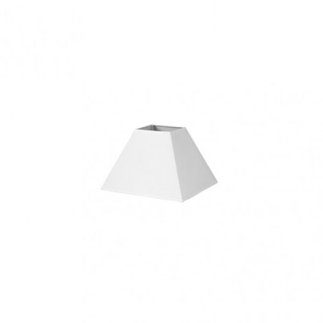 Abat-jour pyramide mezzo e27 white 20dx10dx15h   tissu popeline