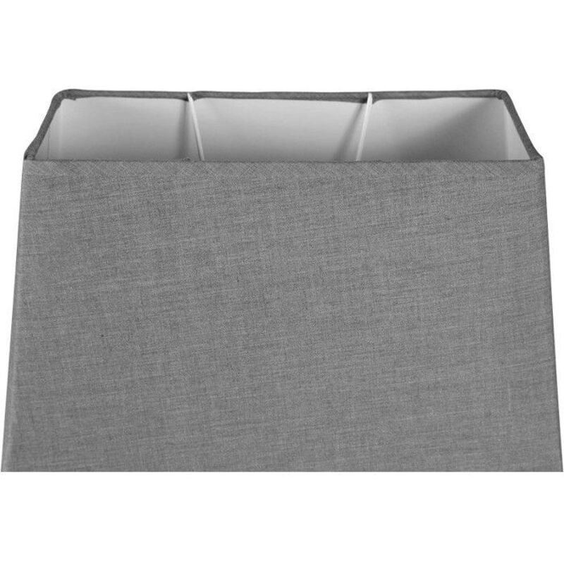 Abat-jour - Rectangulaire - Gris clair - Pour lampe - 30x14x20 cm - Culot E27