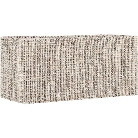 abat jour rectangulaire tissé effet naturel tendance salon - beige naturel tissé effet chiné