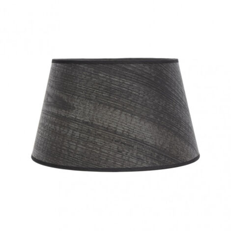 Abat-jour salma e27 noir bois 40dx30dx25h conique ouvert