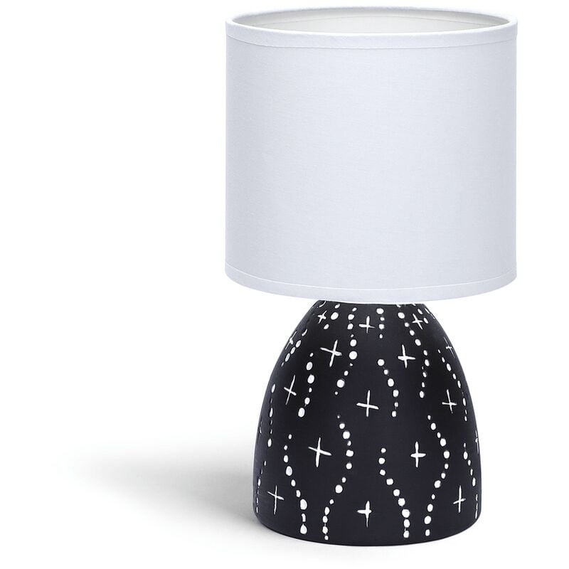Aigostar - Abatjour Star lampada da tavolo nera e