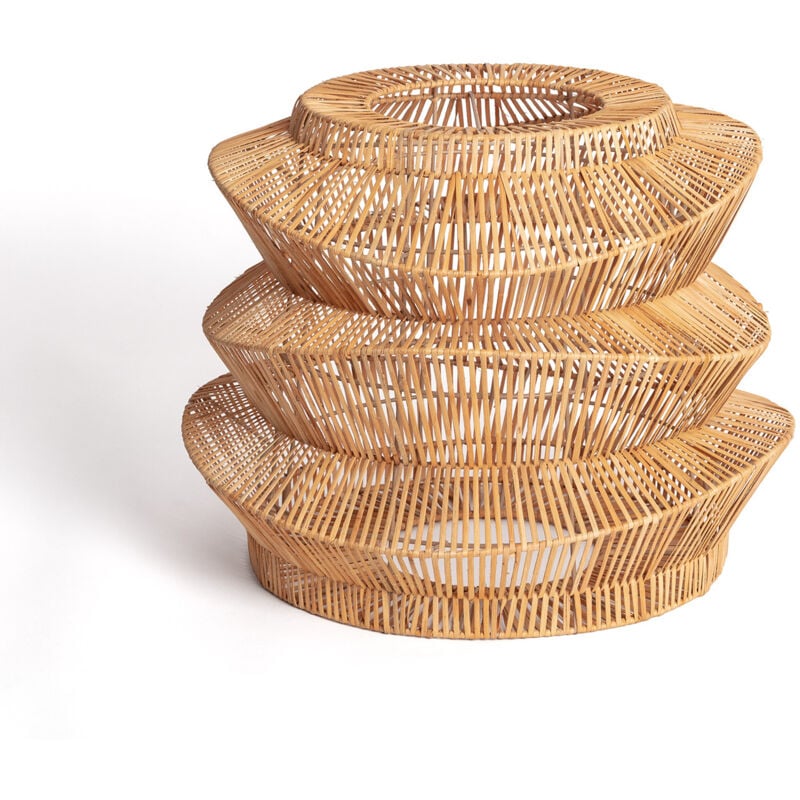 Abat-jour Suspension Rotin Asha Ø500 mm Iluzzia Naturel