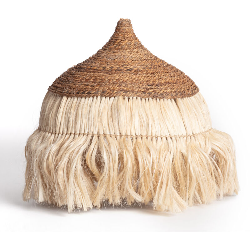 Iluzzia - Abat-jour Suspension Rotin et Ramie Kempo Wari Naturel